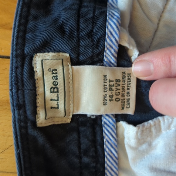 L.L. Bean Navy Cotton Skirt - Picture 3 of 3